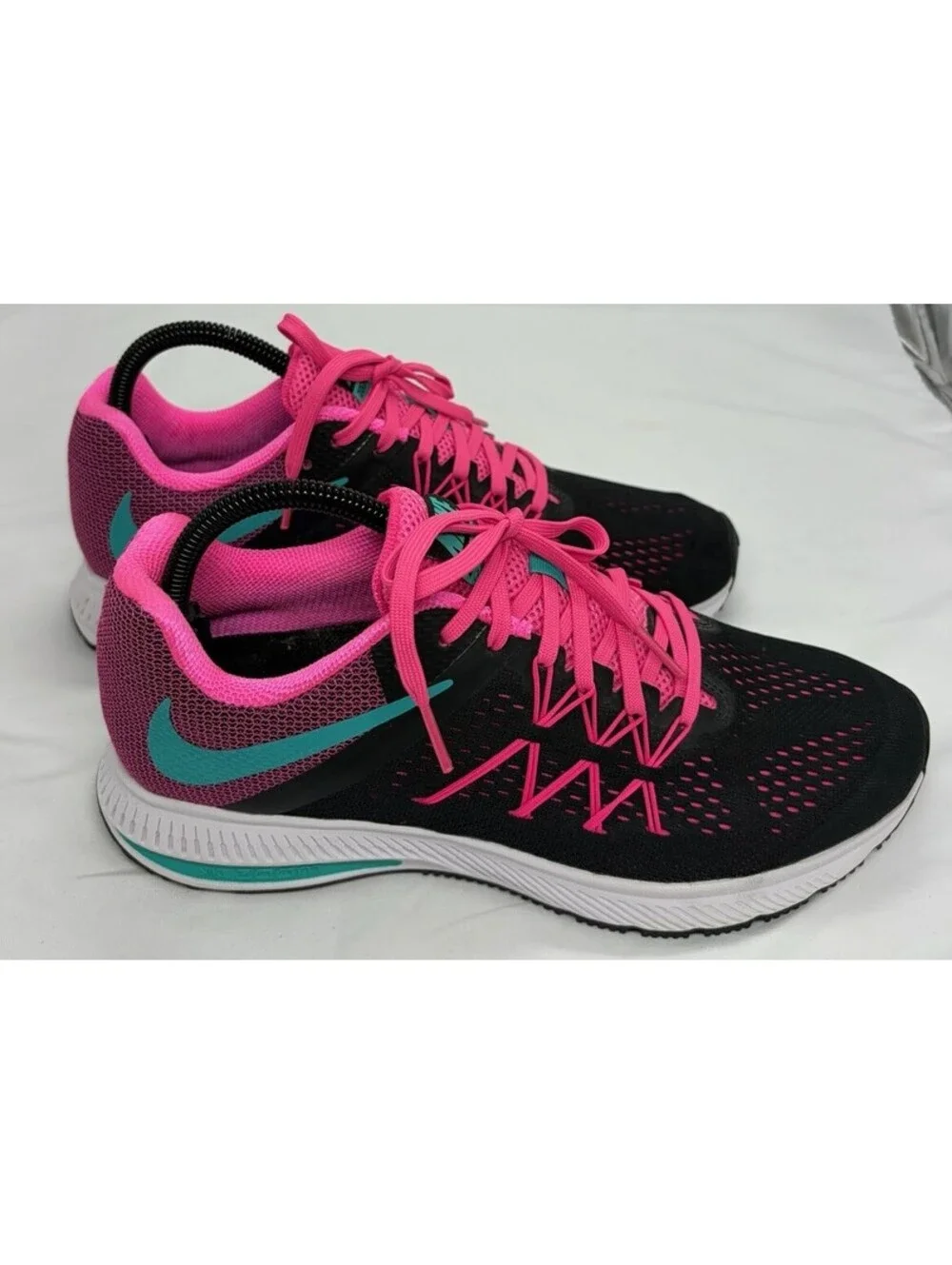 Nike Zoom Winflo 3 Womens Pink Black Running Shoes Size 9 831562-004